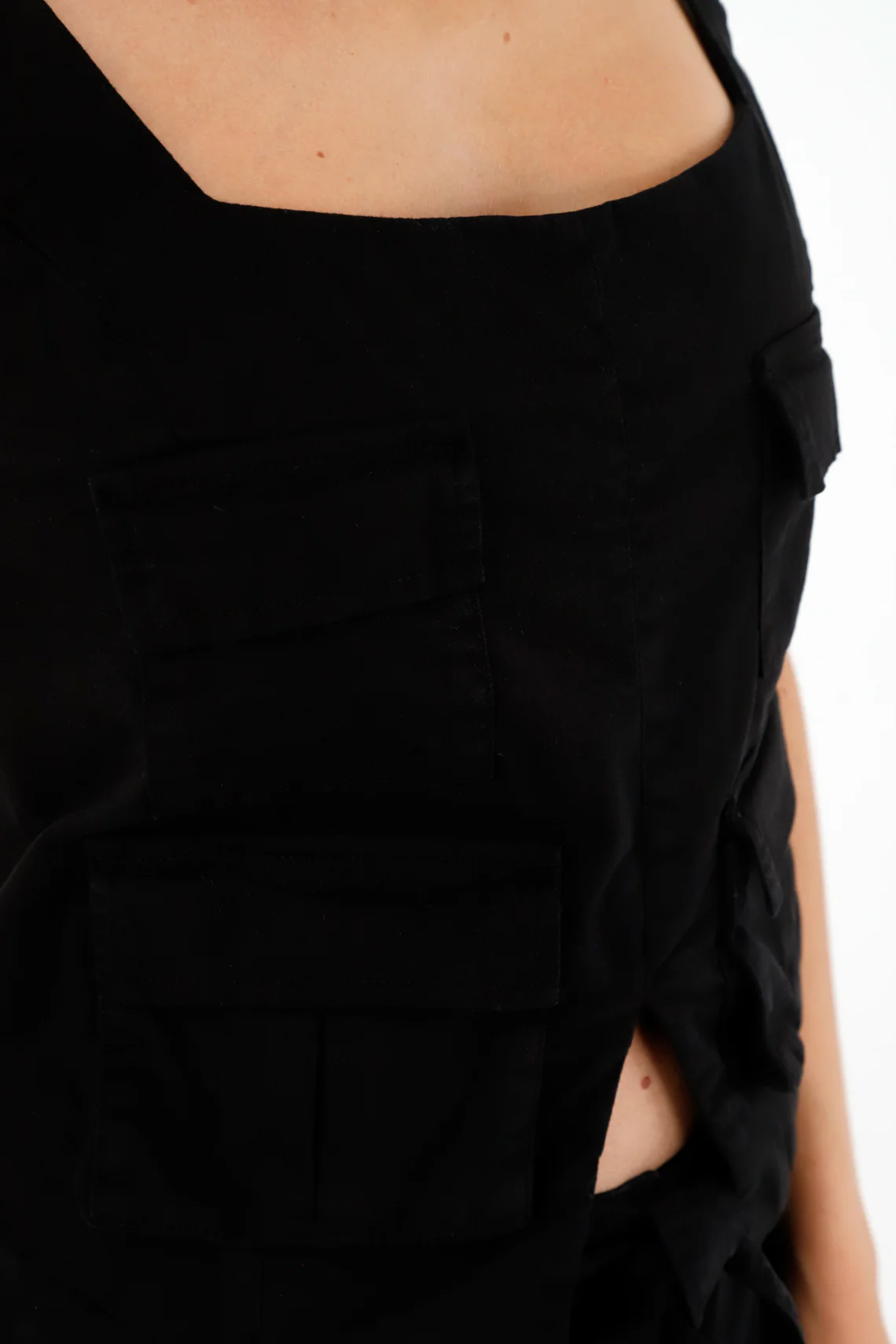 Women's Black Cargo Pocket Shirt - Image 3
