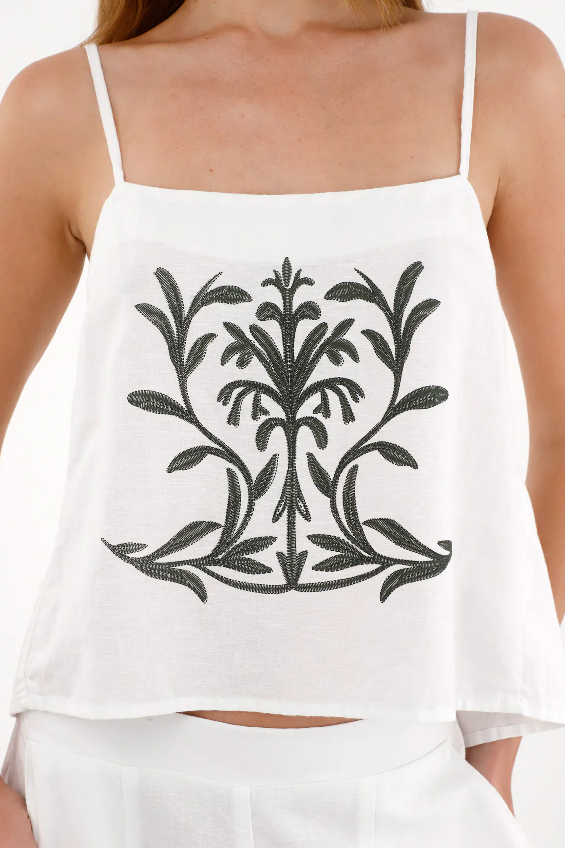 Women's White Loose Tie-Back Shirt - Image 3