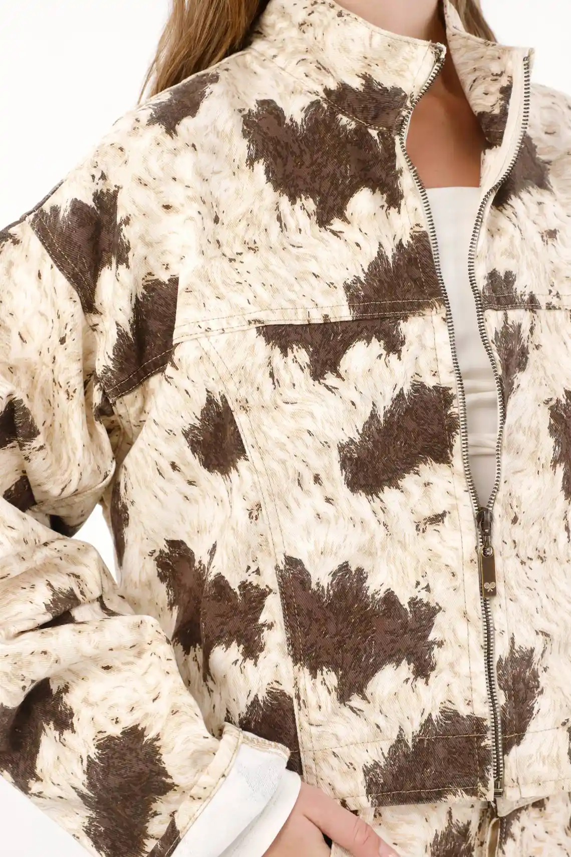 Printed Drill Jacket for Women - Image 3