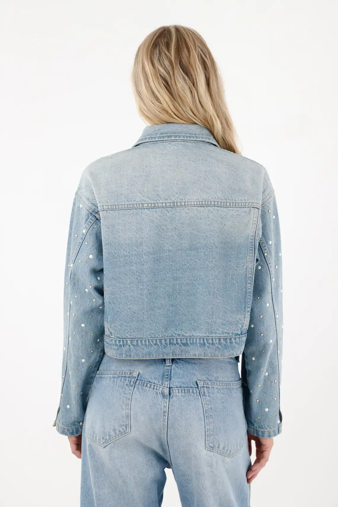 Crop Jacket with Glitter Accents for Women - Image 5