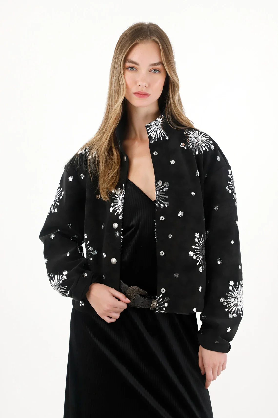 Jacket with Sequin Details for Women