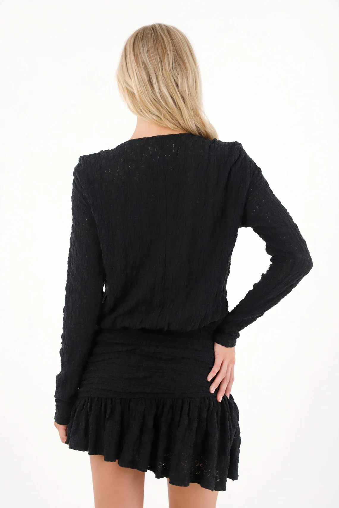 Short Black Lace Dress for Women - Image 5