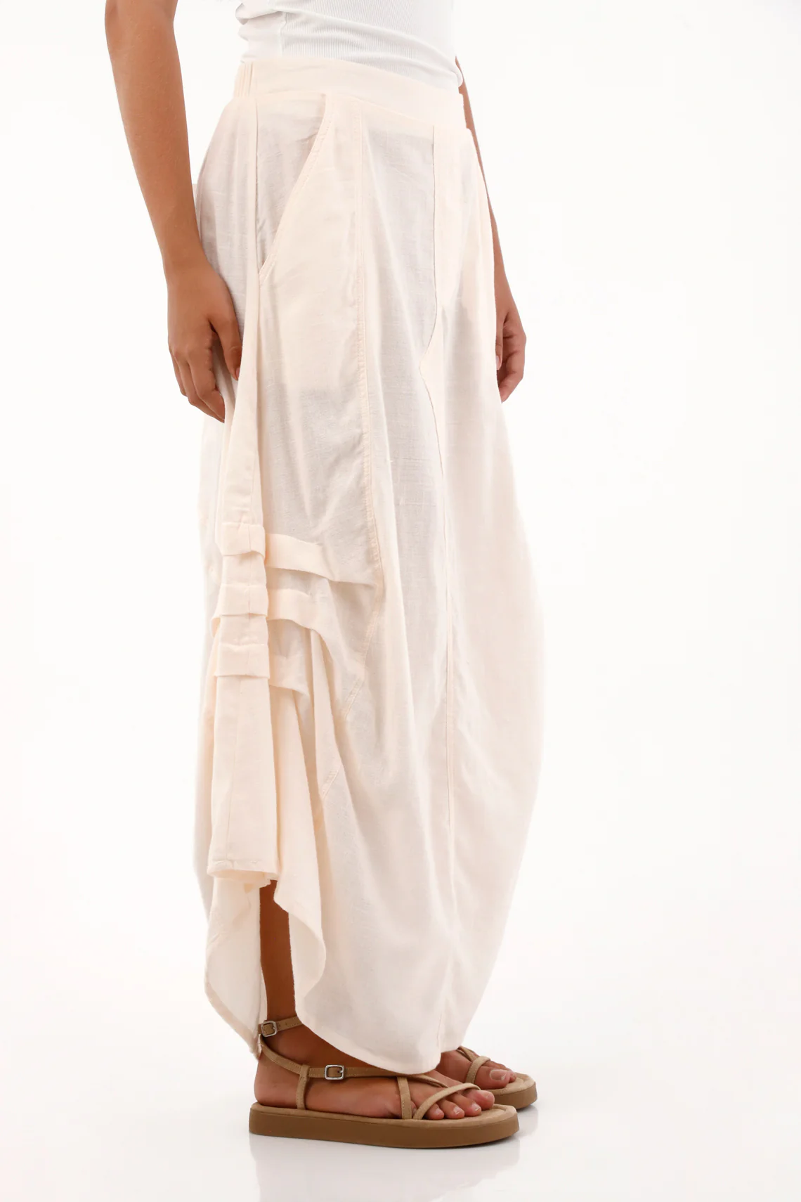 Women's Long Raw Pocket Skirt - Image 3