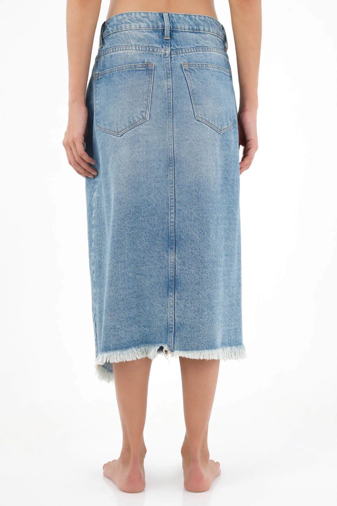 Women's Blue Midi Skirt - Image 4