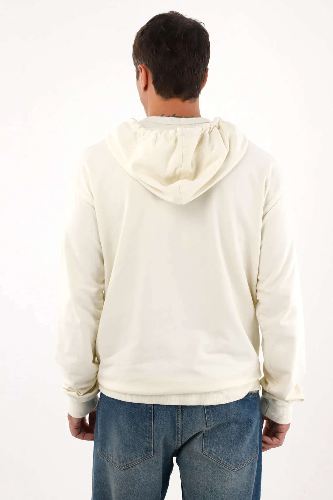 Hoodie Sweatshirt Men Off-White Relaxed Fit Kangaroo - Image 4