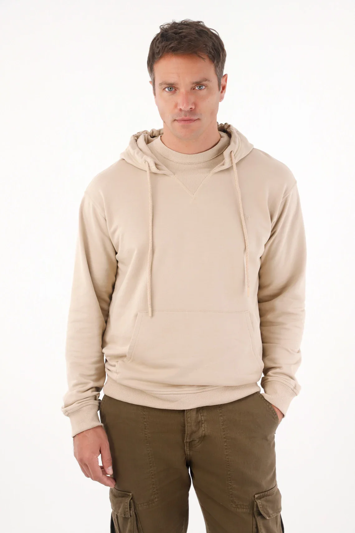 Hoodie Sweatshirt with Hood in Brown for Men - Image 2