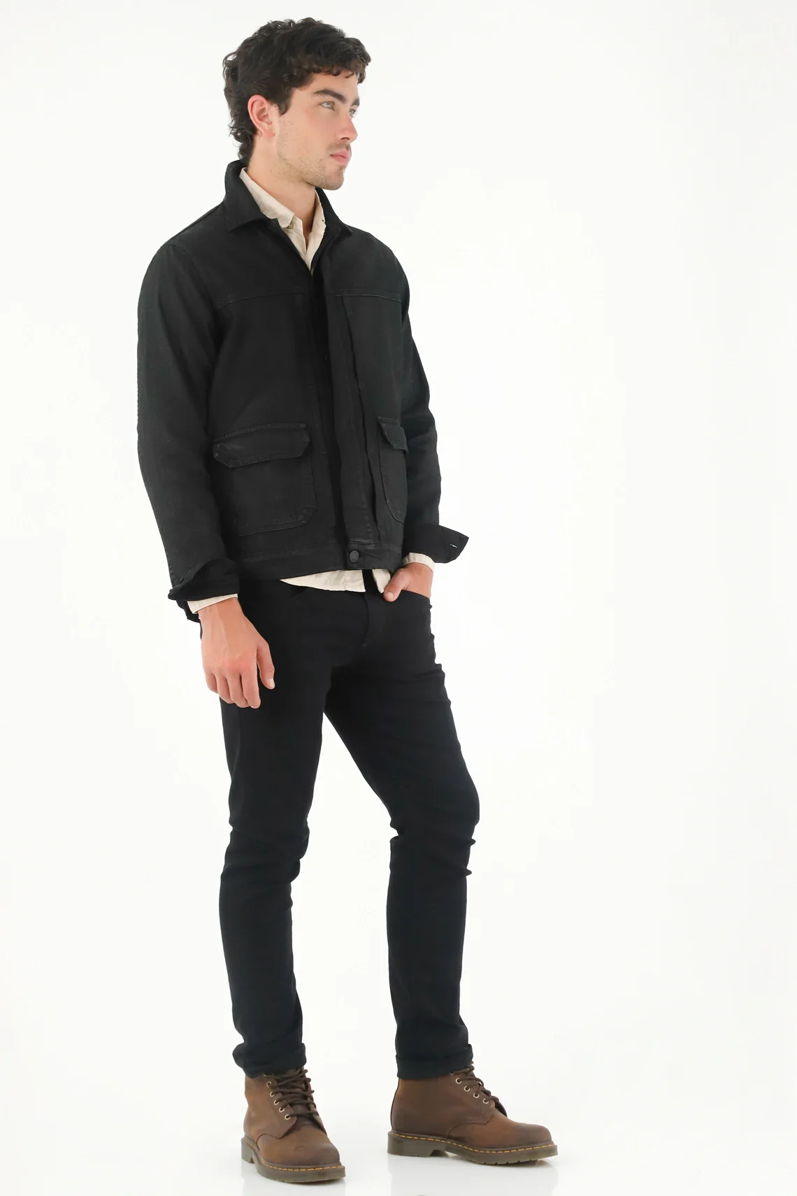 Classic Black Nudy Jeans for Men - Image 2