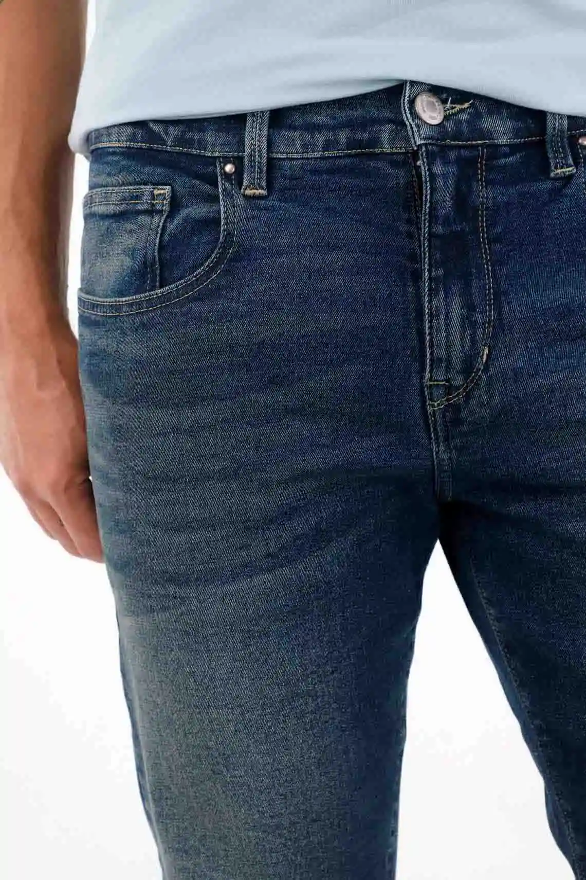 Mid Rise Straight Jeans in Blue for Men - Image 3