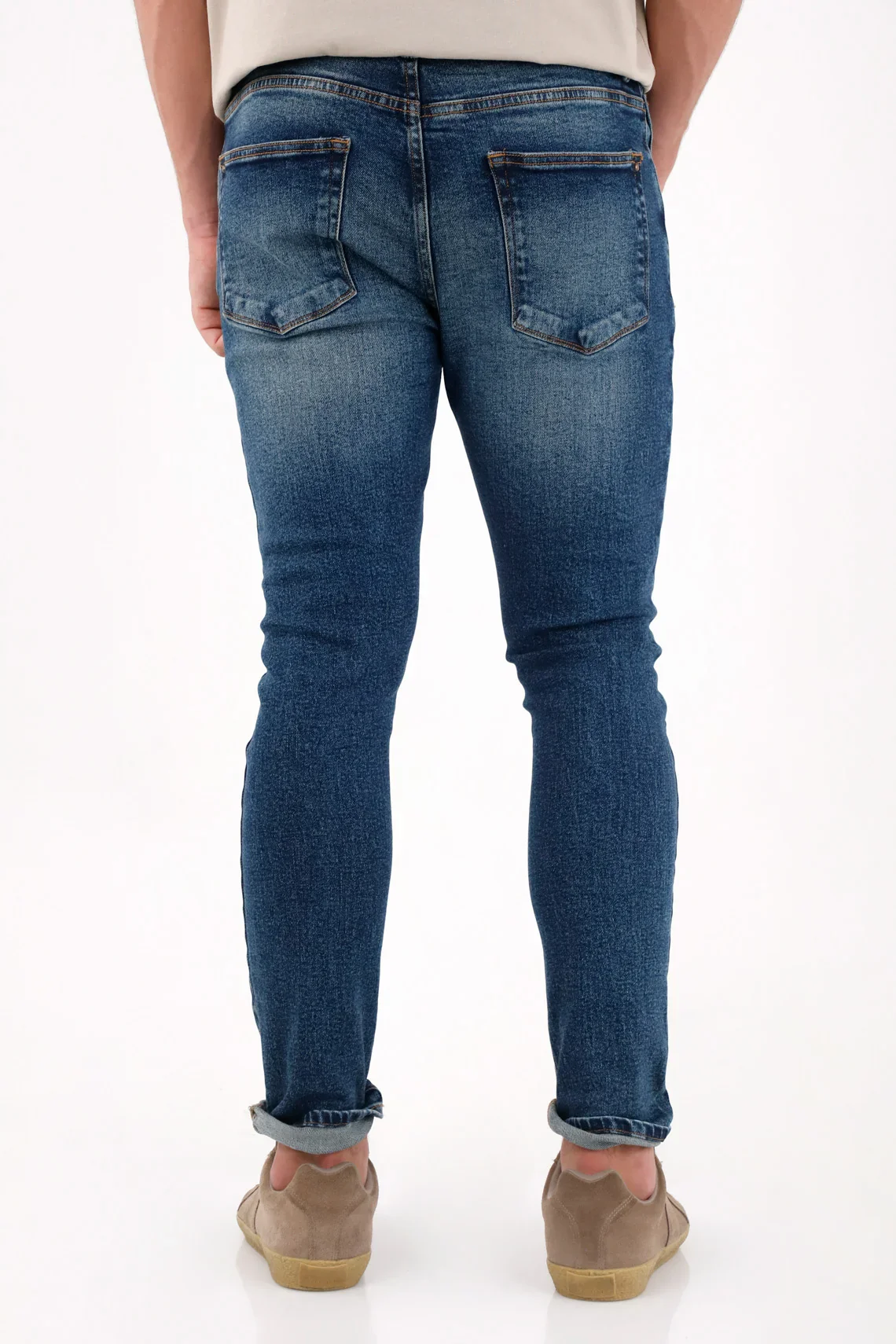 Classic Blue Skinny Jeans for Men - Image 4