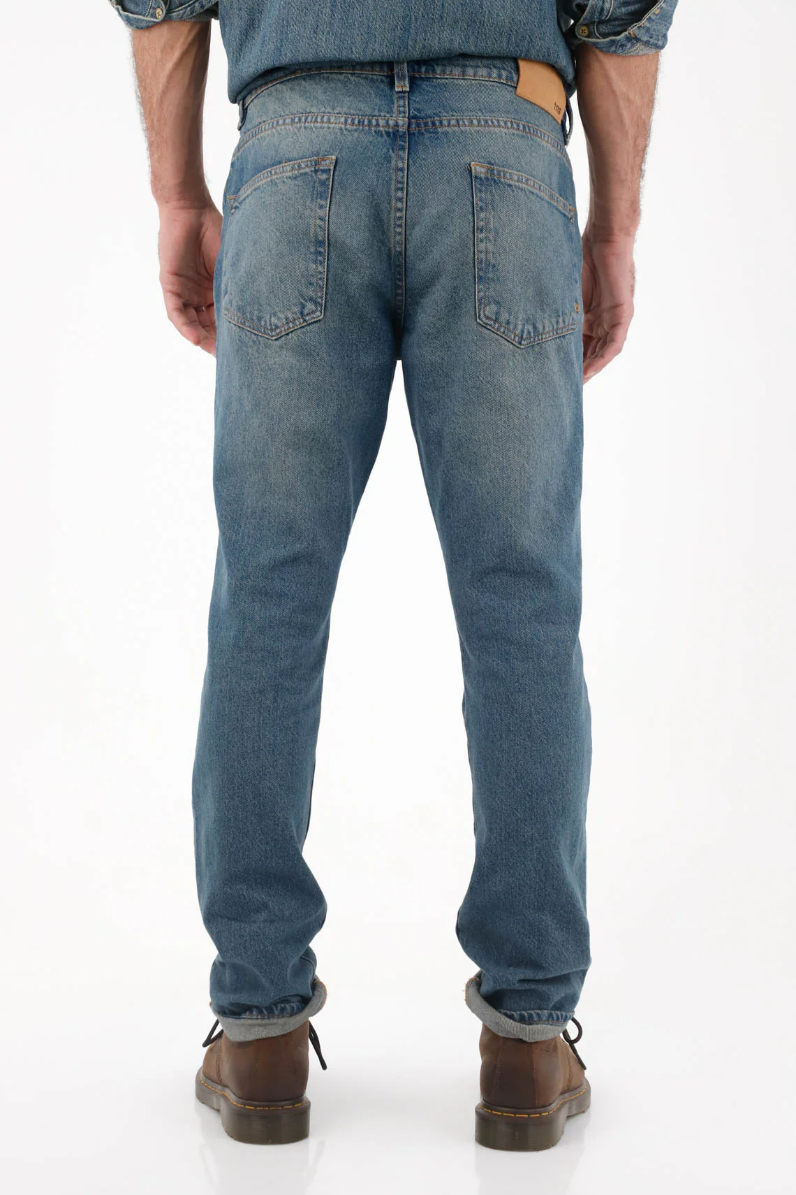 Vintage Blue Straight Jeans for Men - Image 4