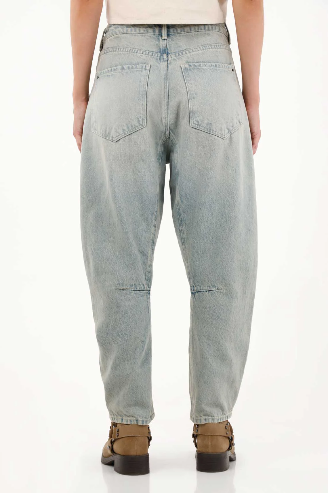 Women's Blue Horseshoe Five-Pocket Jeans - Image 5