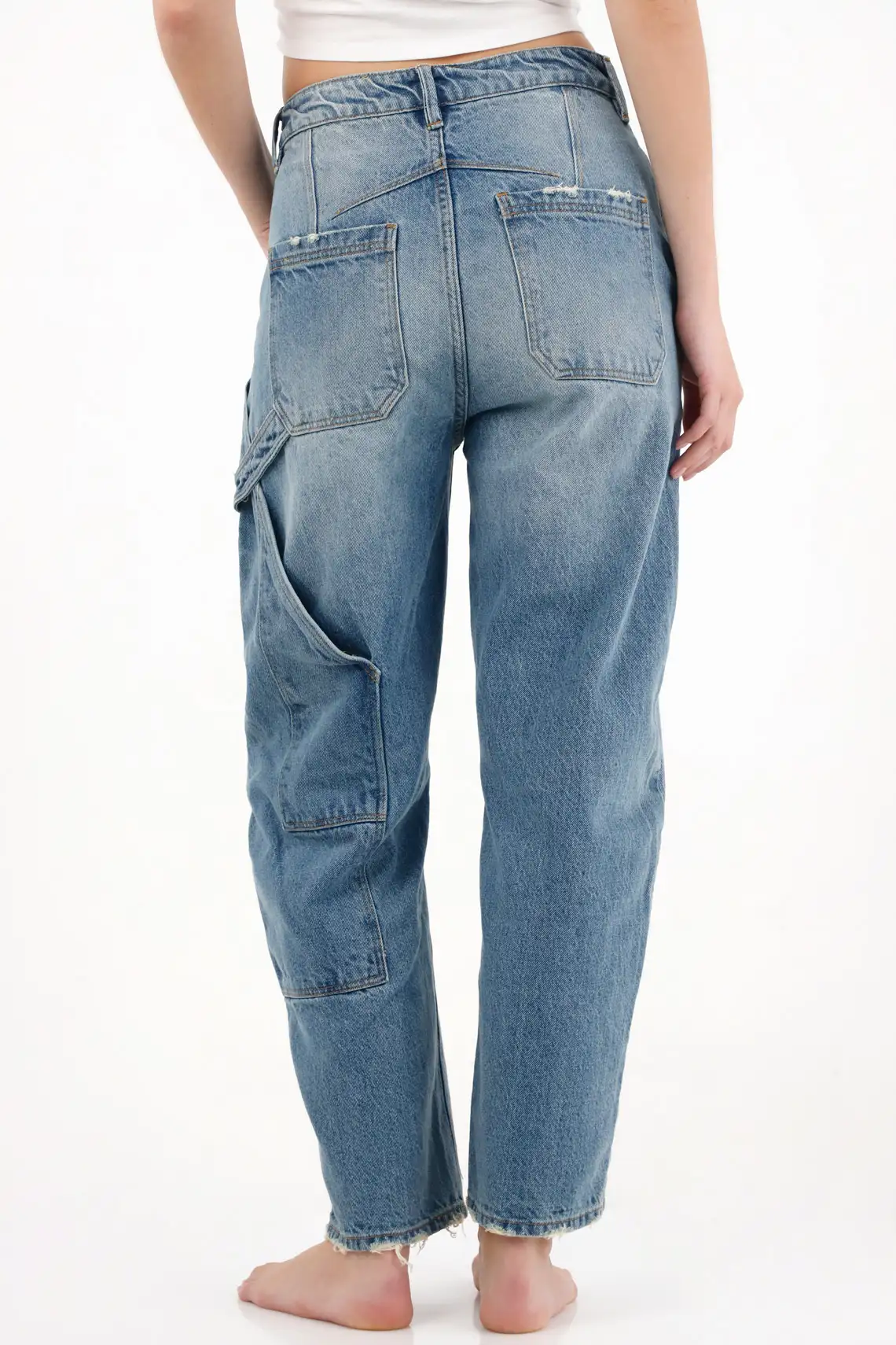 Horseshoe Jeans with Diagonal Blue for Women - Image 5