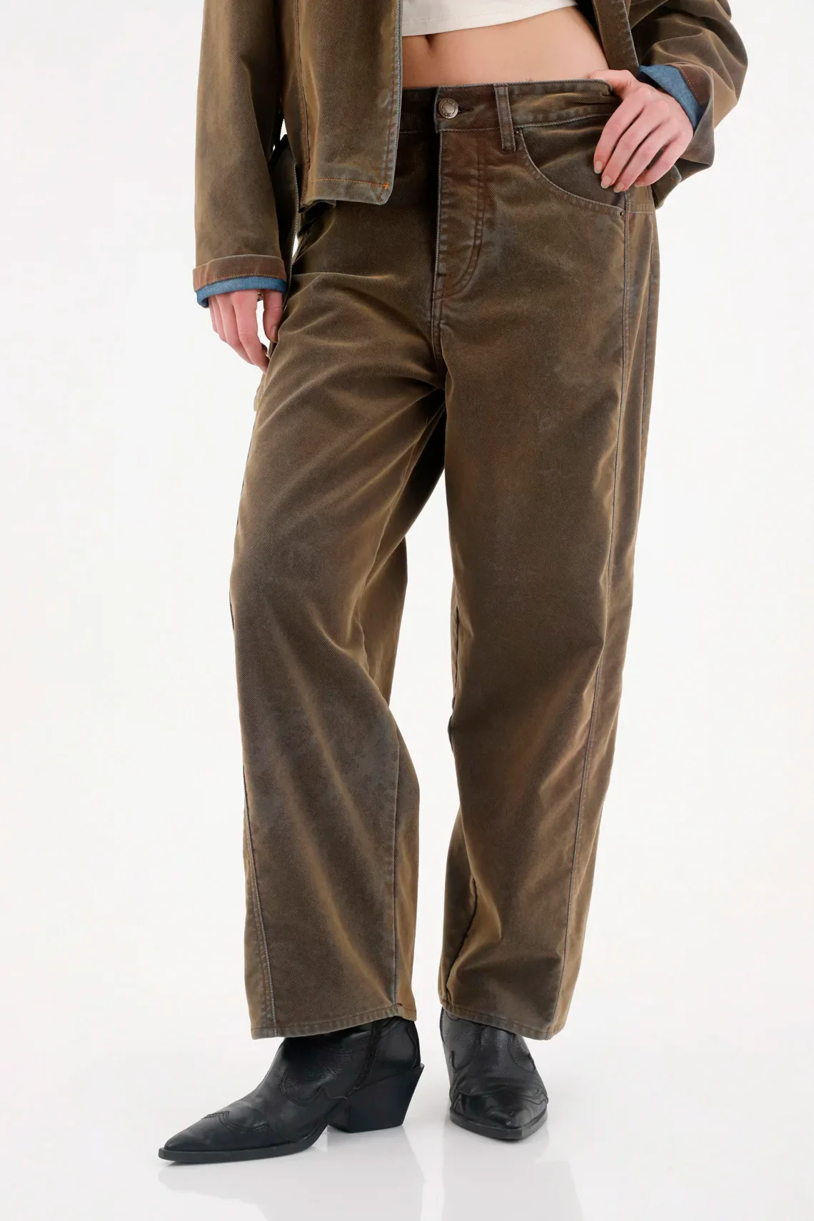 Horseshoe Jeans in Brown Velvet for Women
