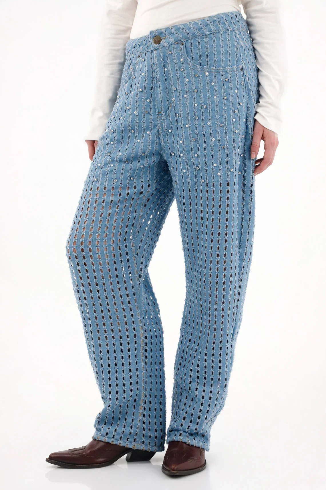 Light Blue Moon Barrel Jeans for Women - Image 2