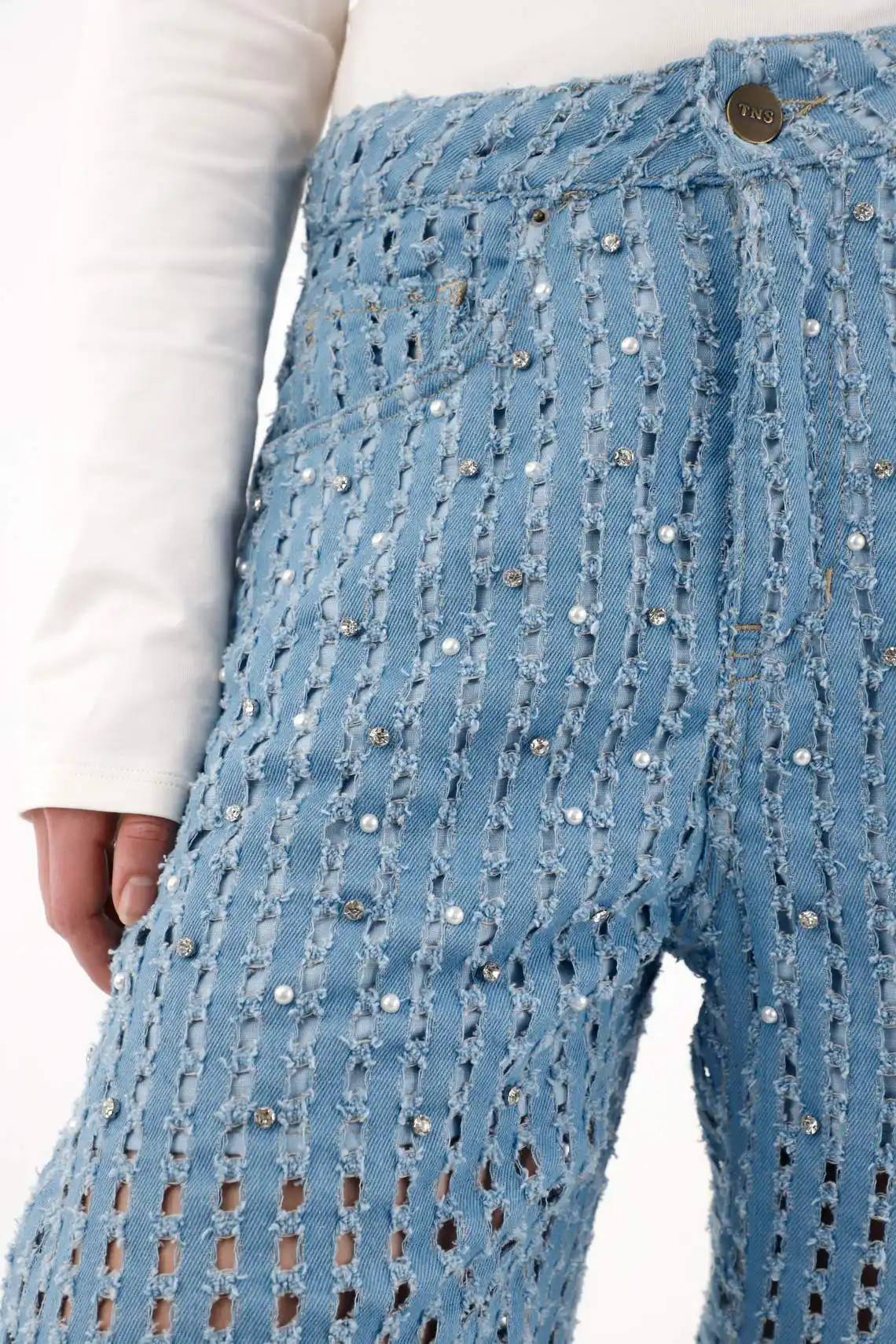 Light Blue Moon Barrel Jeans for Women - Image 3