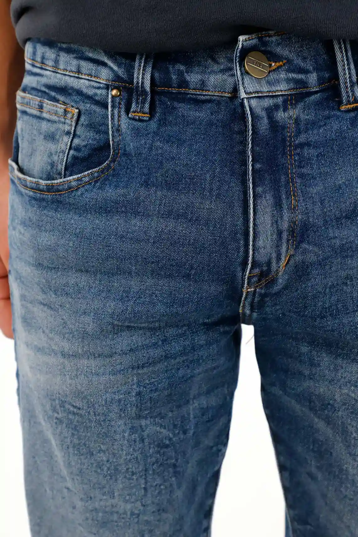 Men's Crackle Effect Jeans - Image 3