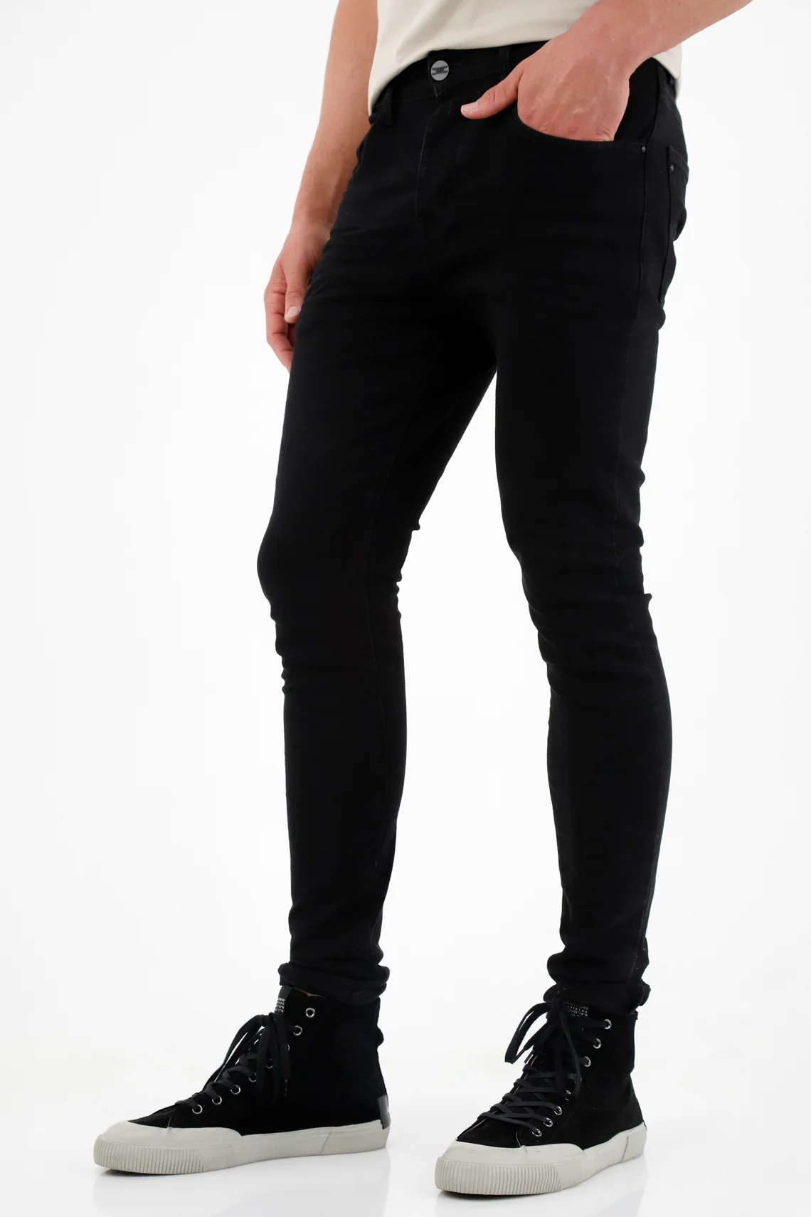 Men's Super Skinny Black Jeans - Image 4
