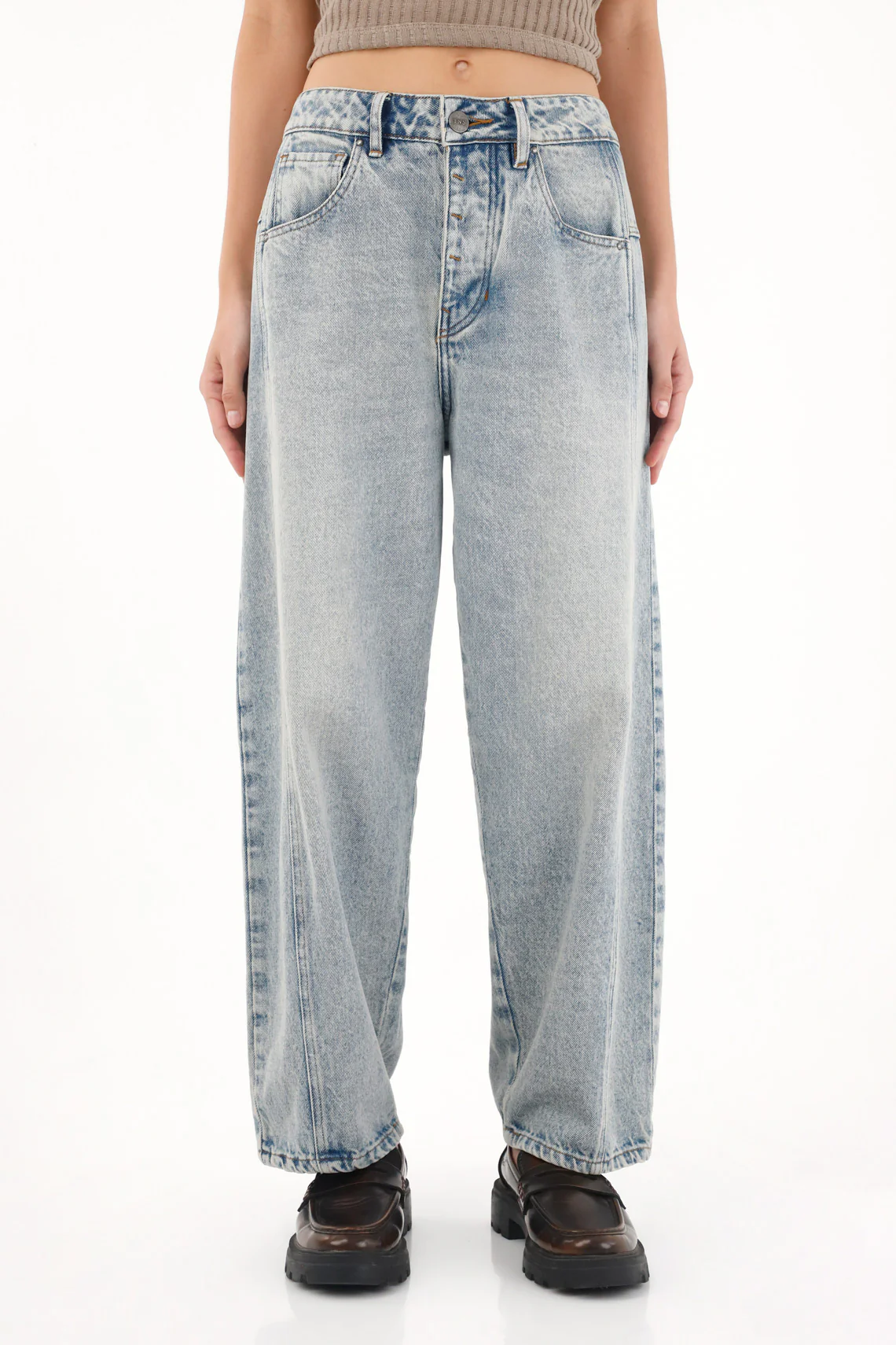 Women's Low-Rise Blue Horseshoe Jeans - Image 3