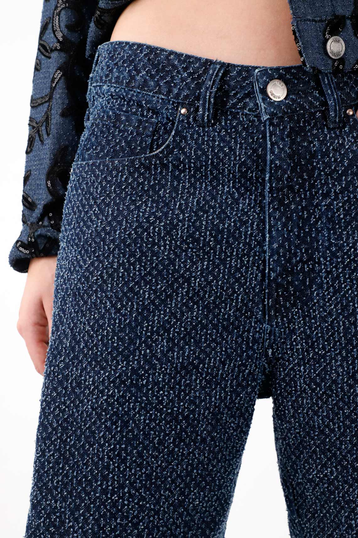 Women's Dark Blue Low-Rise Balloon Jeans - Image 3