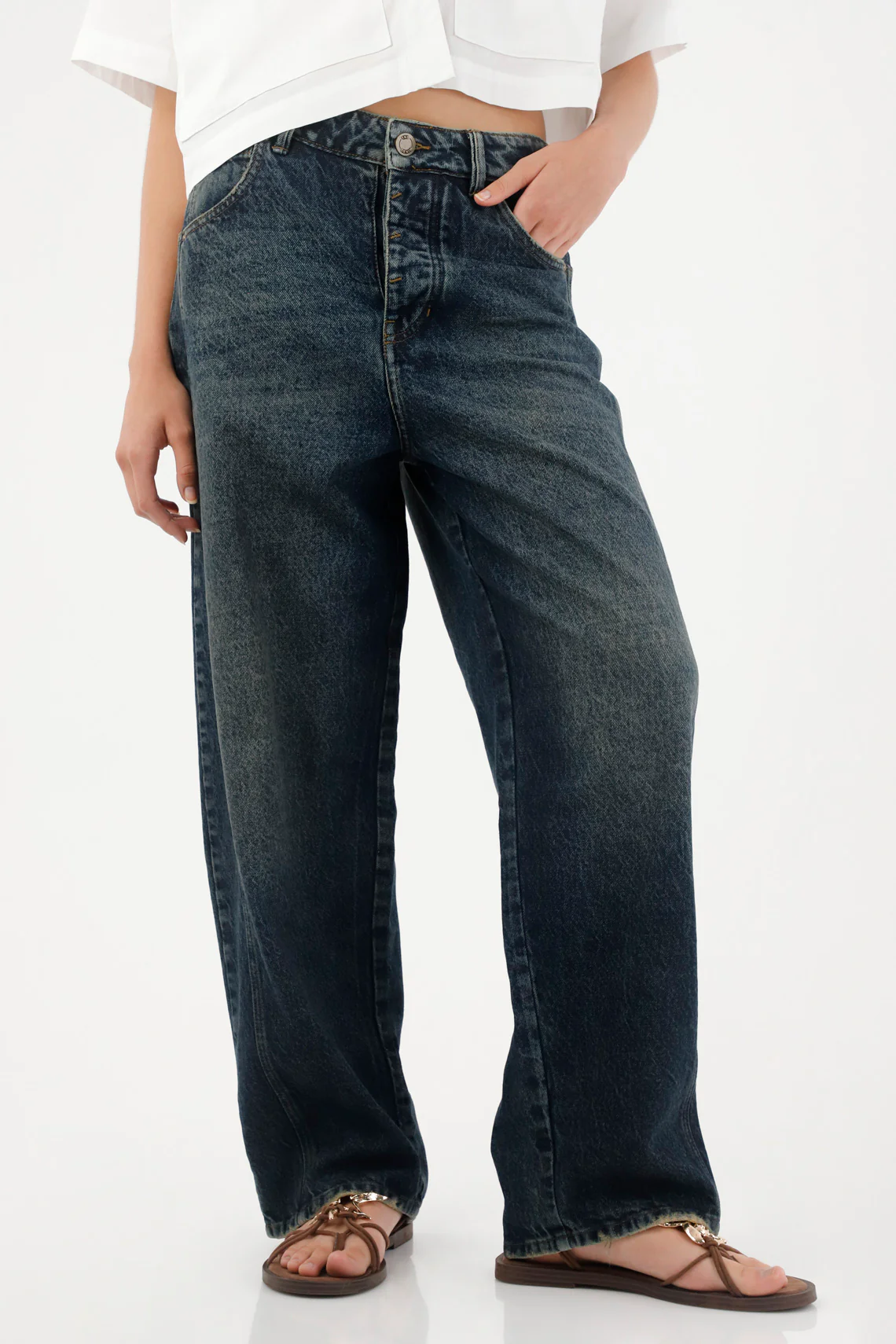 Dark Tone Horseshoe Jeans for Women