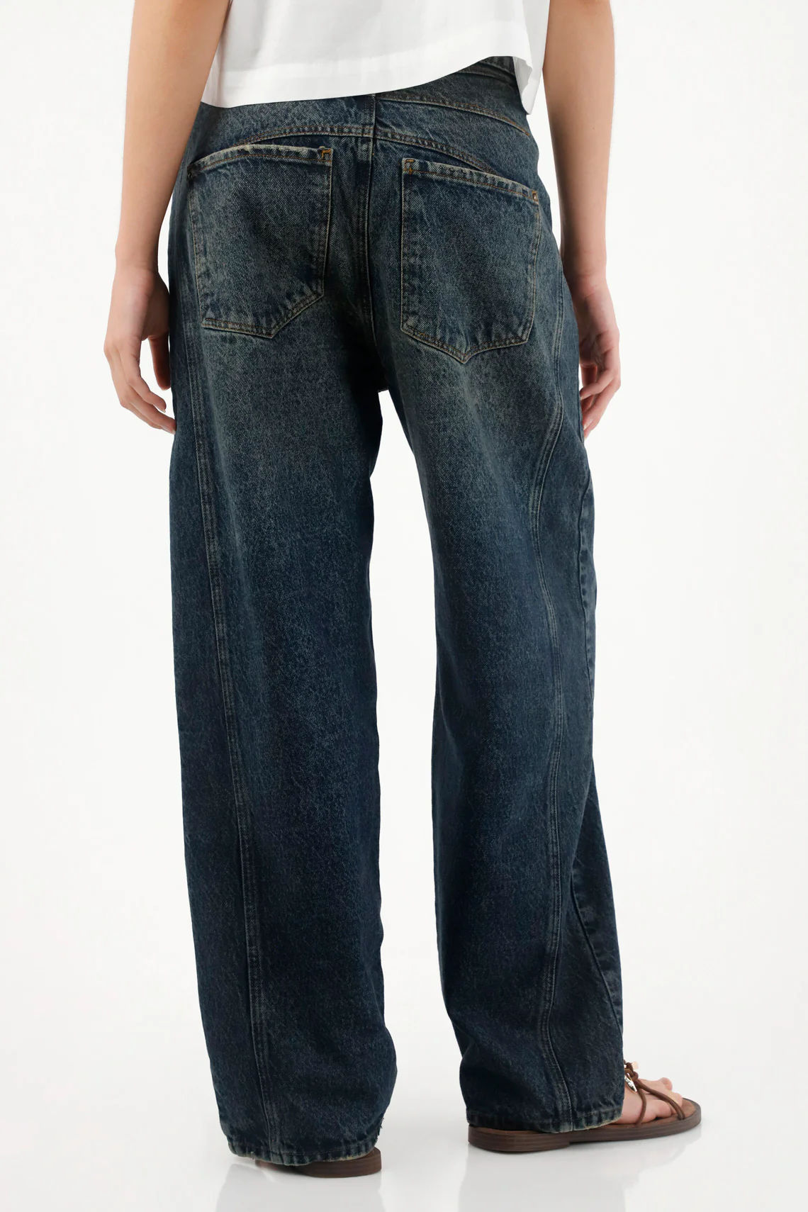 Dark Tone Horseshoe Jeans for Women - Image 5