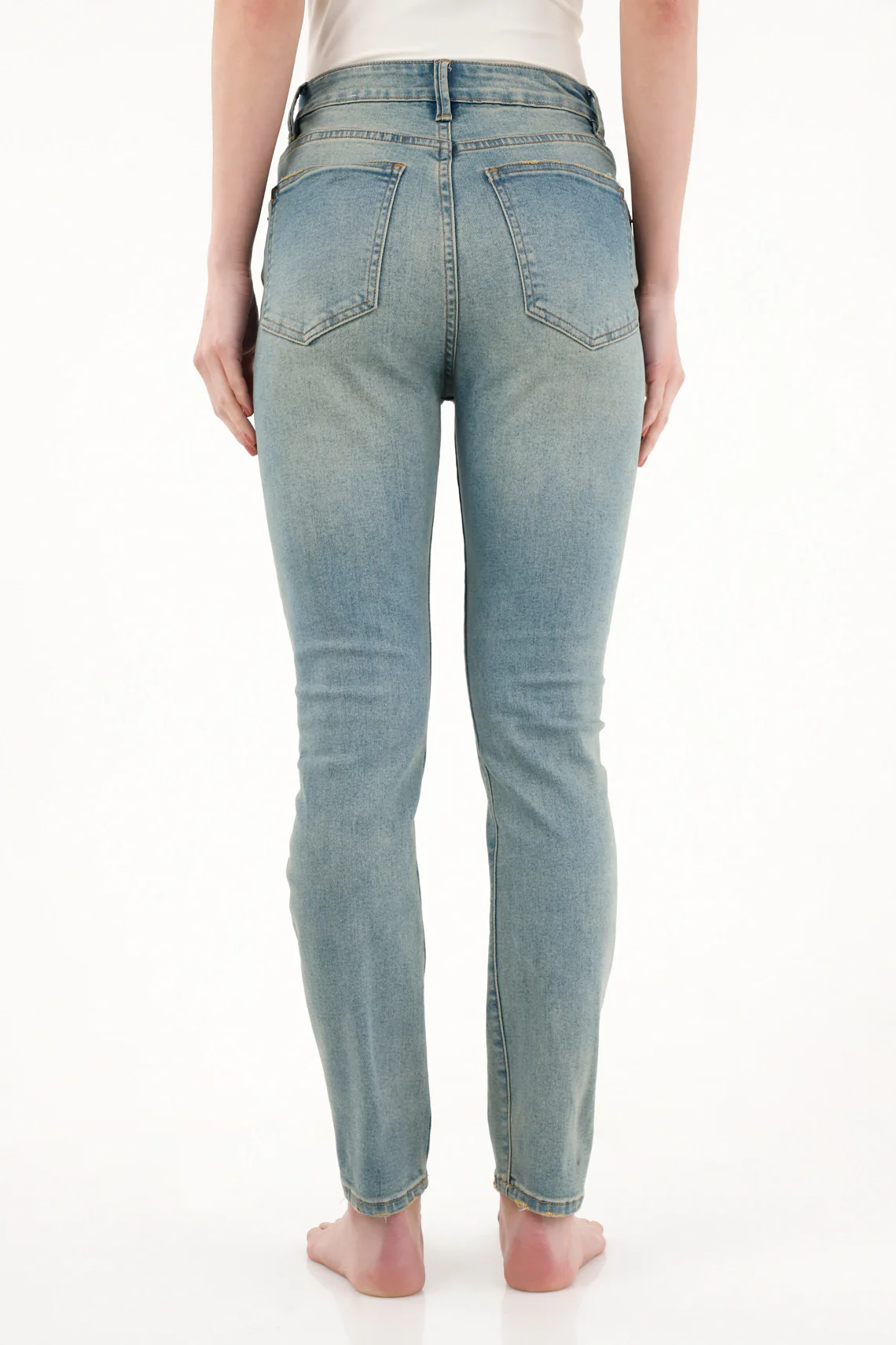 Women's High-Waisted Blue Jean Jeggings - Image 4