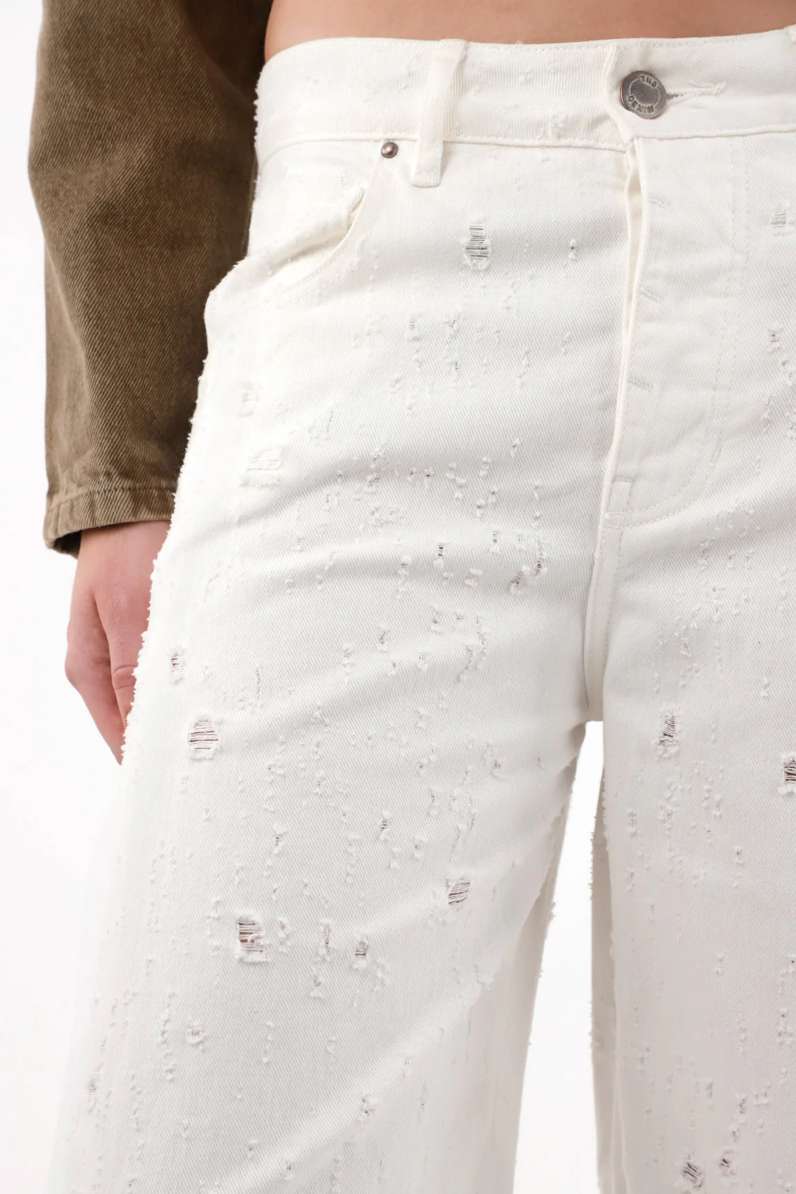 Women's Low-Rise Raw Horseshoe Jeans - Image 3