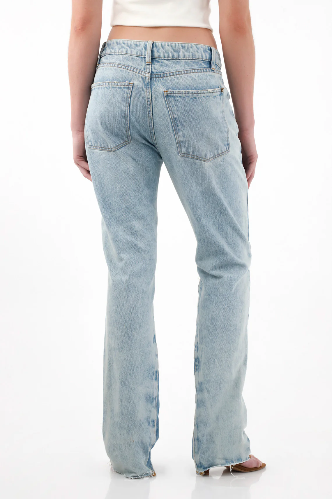 Women's Mid-Rise Straight Leg Blue Jeans - Image 4