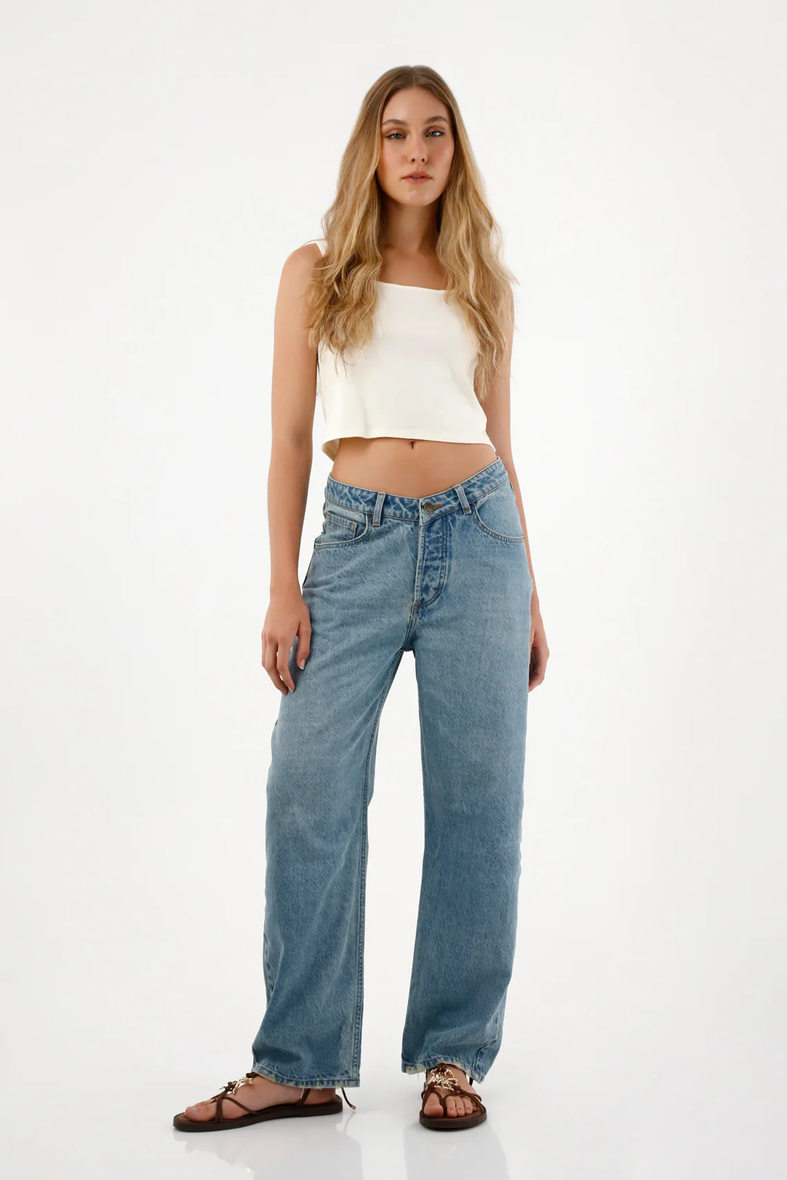 Low Rise Straight Leg Jeans for Women