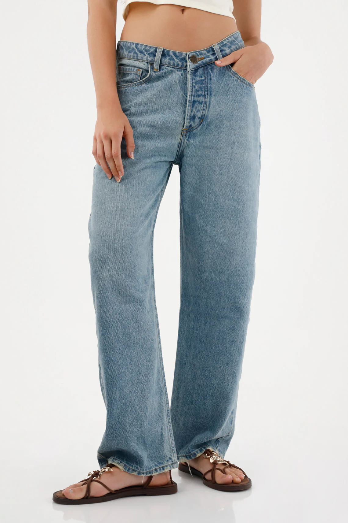 Low Rise Straight Leg Jeans for Women - Image 2