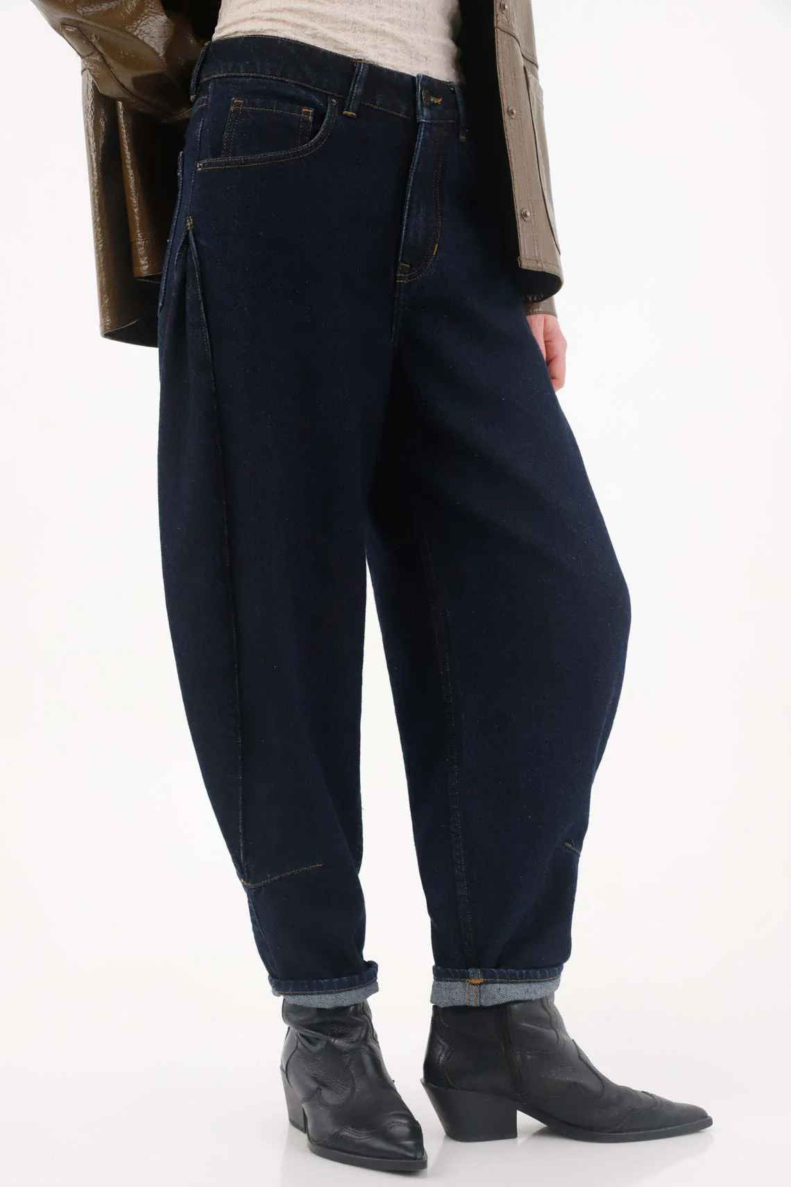 Slouchy Jeans with Decorative Press in Blue for Women - Image 2