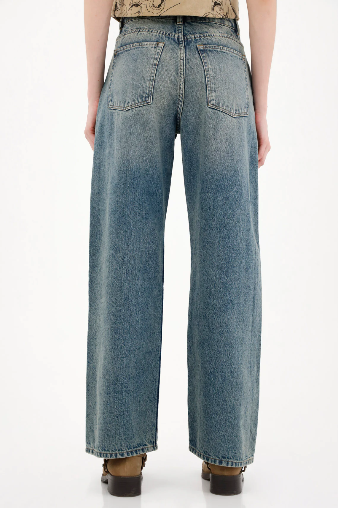 High Rise Wide Leg Jeans in Blue for Women - Image 4