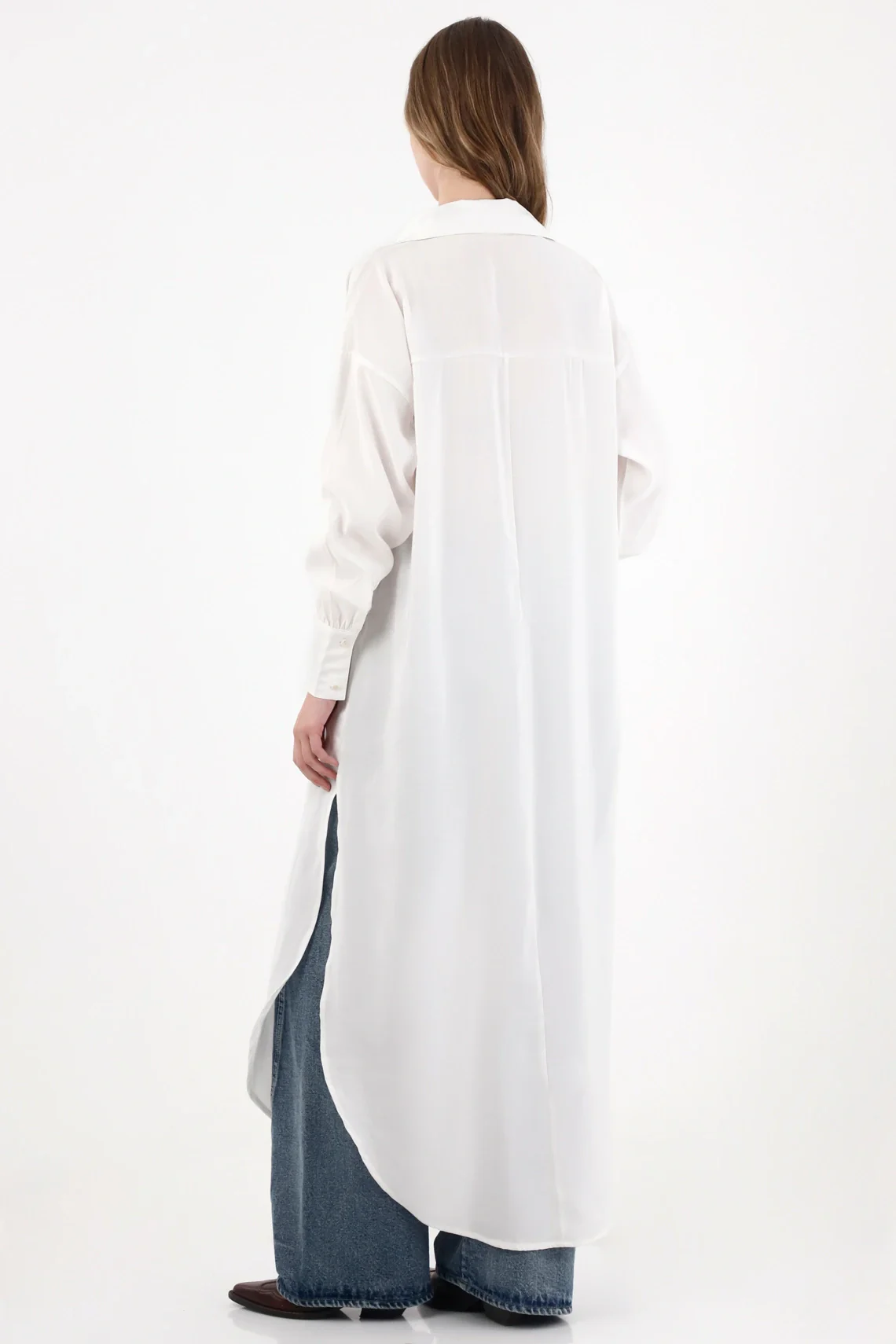 Long Shirt with Raw Pocket for Women - Image 4