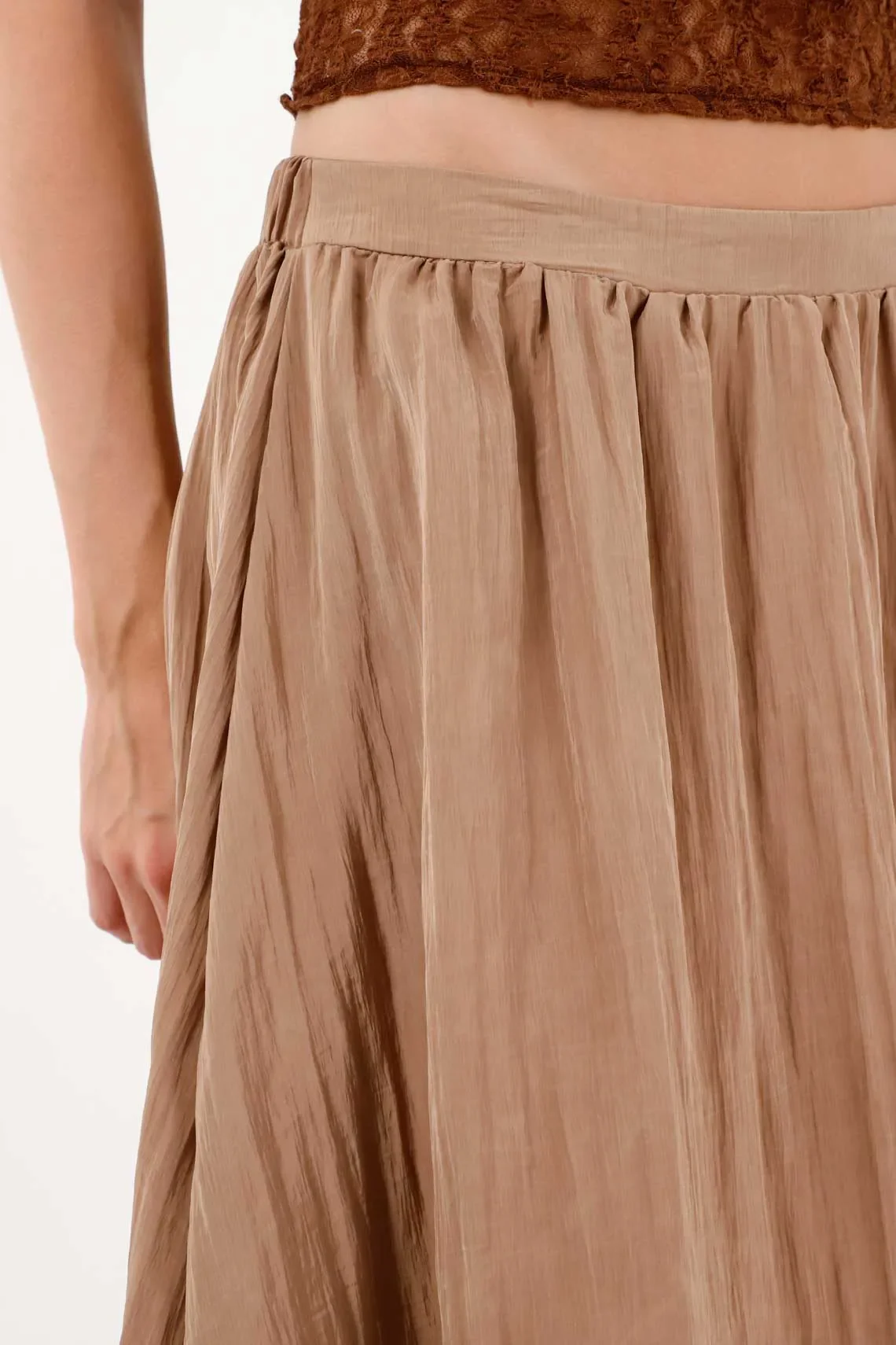 Long Skirt for Women Polyester and Polyamide Sand Fluid Fit - Image 3