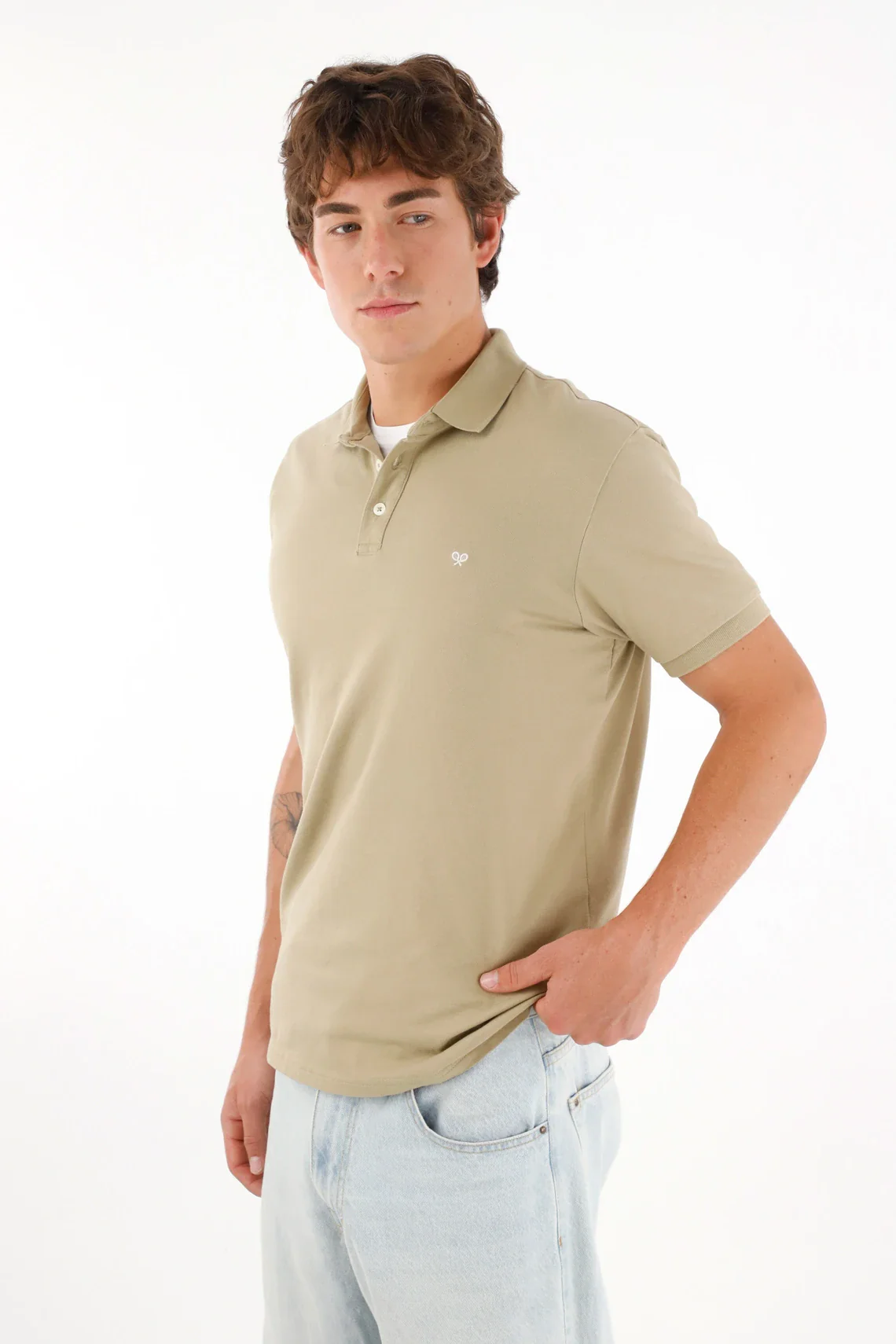 Green Polo with Mini Racket for Men