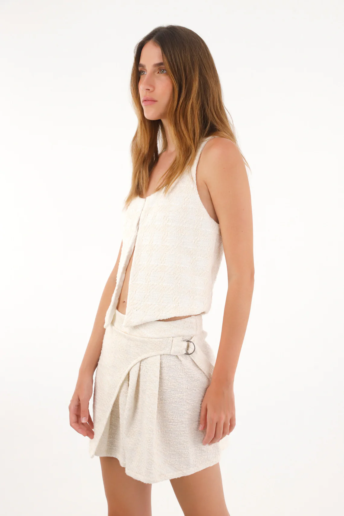 Knit Vest with Sequins Off-White for Women - Image 3