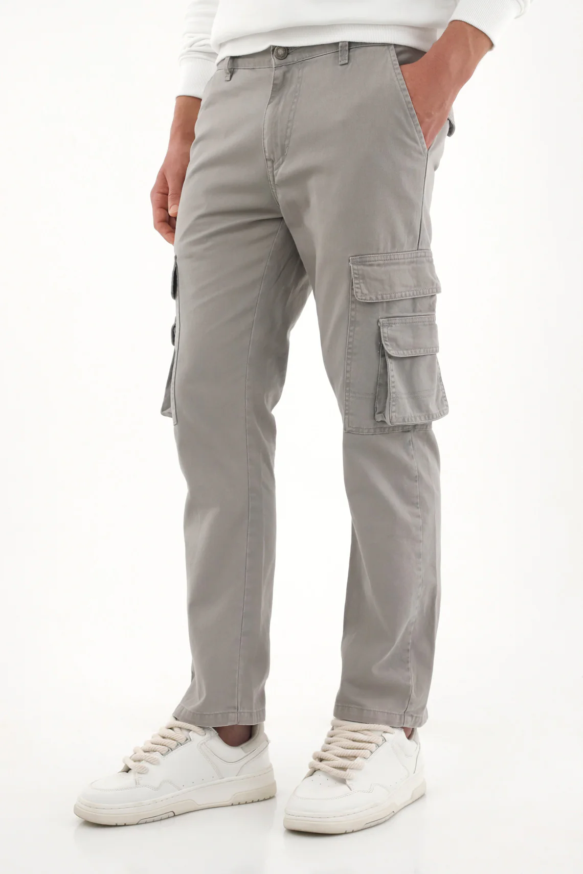 Grey Cargo Pants for Men - Image 2