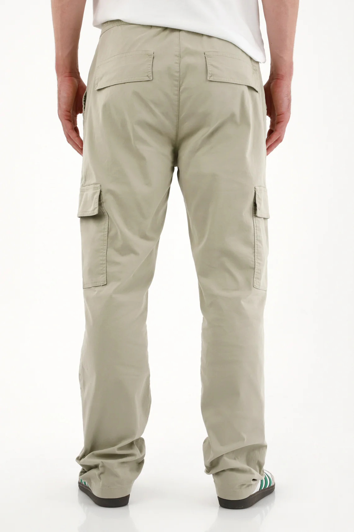 Cargo Pocket Drill Pants in Green for Men - Image 4