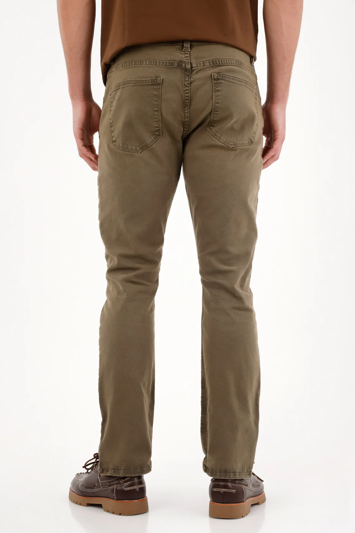 Men's Green Medium Rise Nudy Pants - Image 4