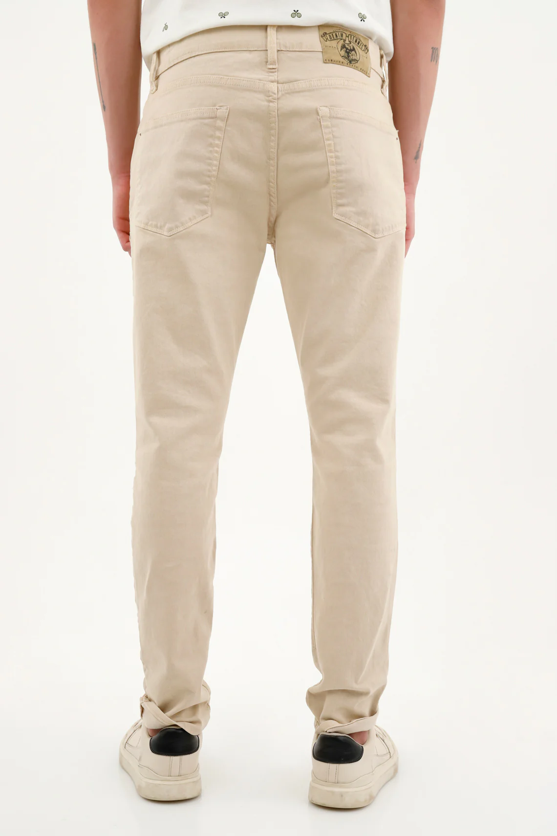 Men's Off-White Five-Pocket Pants - Image 3