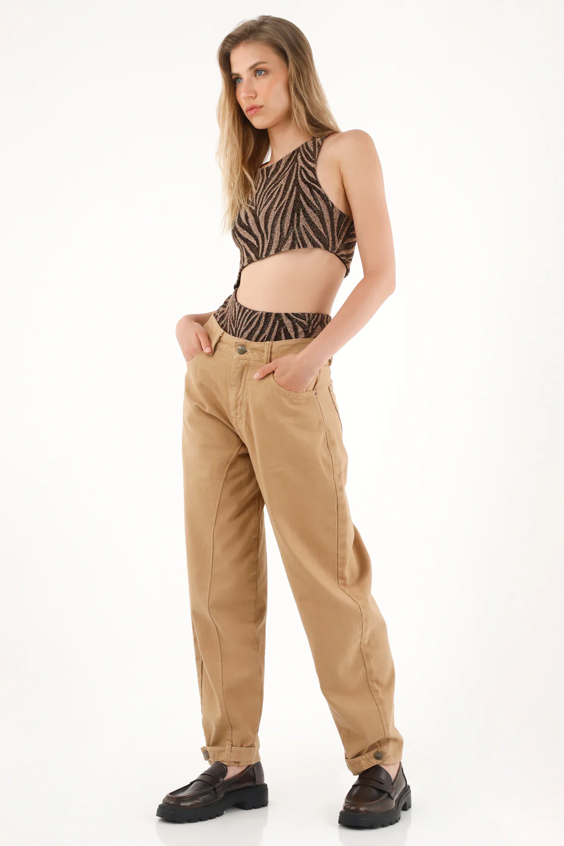 Women's Horseshoe Coffee Pants with Boot Straps