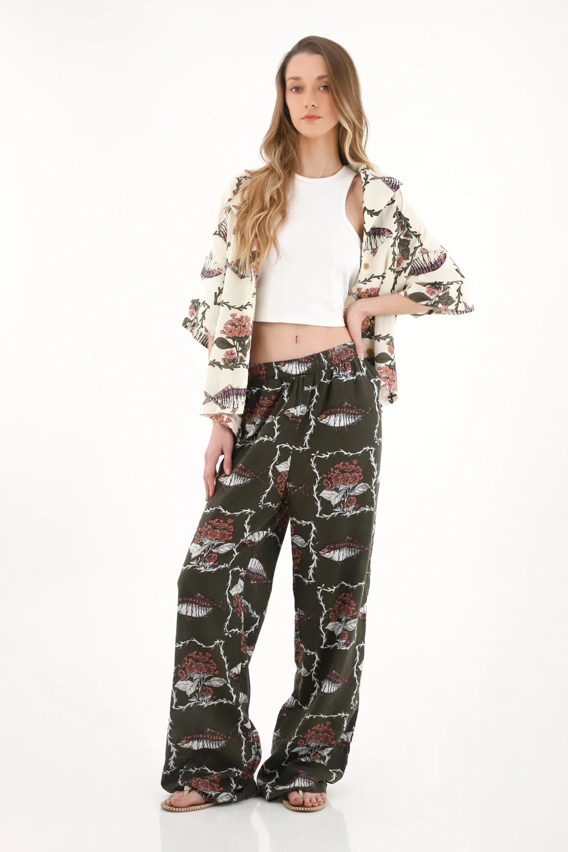 Women's Printed Straight Leg Pants