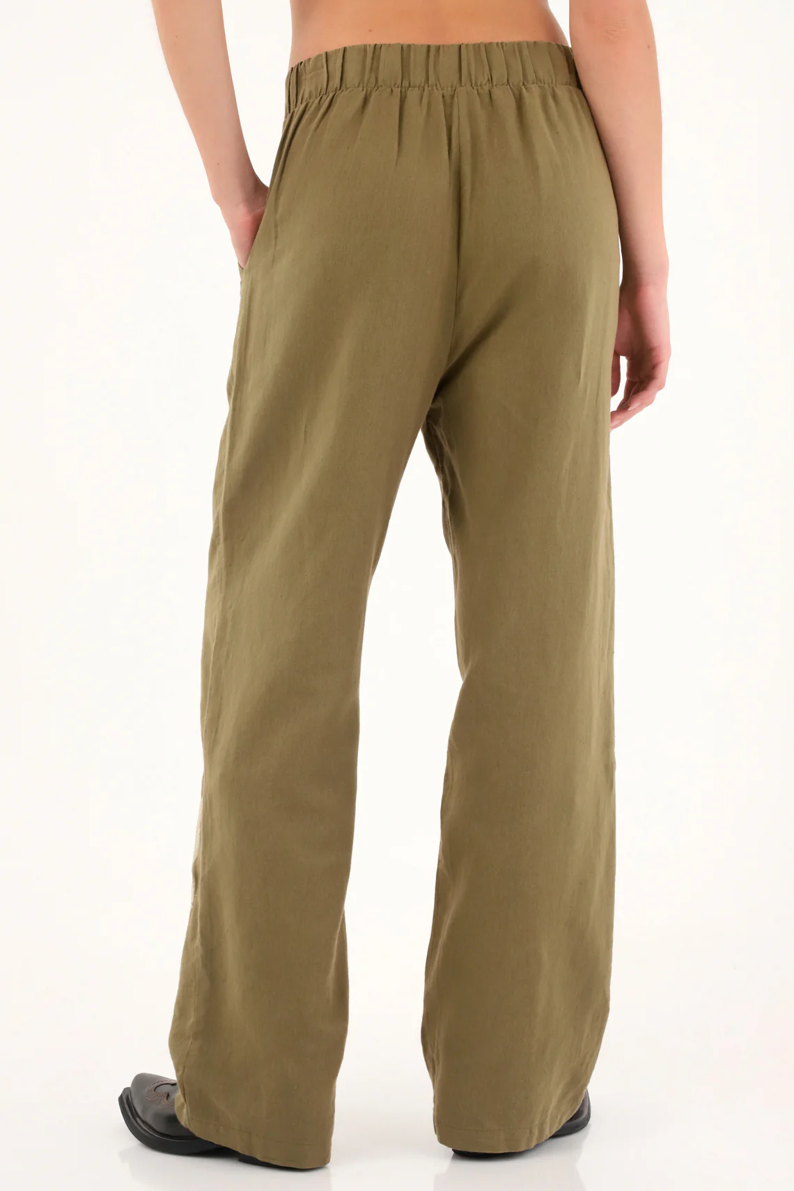 Women's Green Printed Straight Leg Pants - Image 4