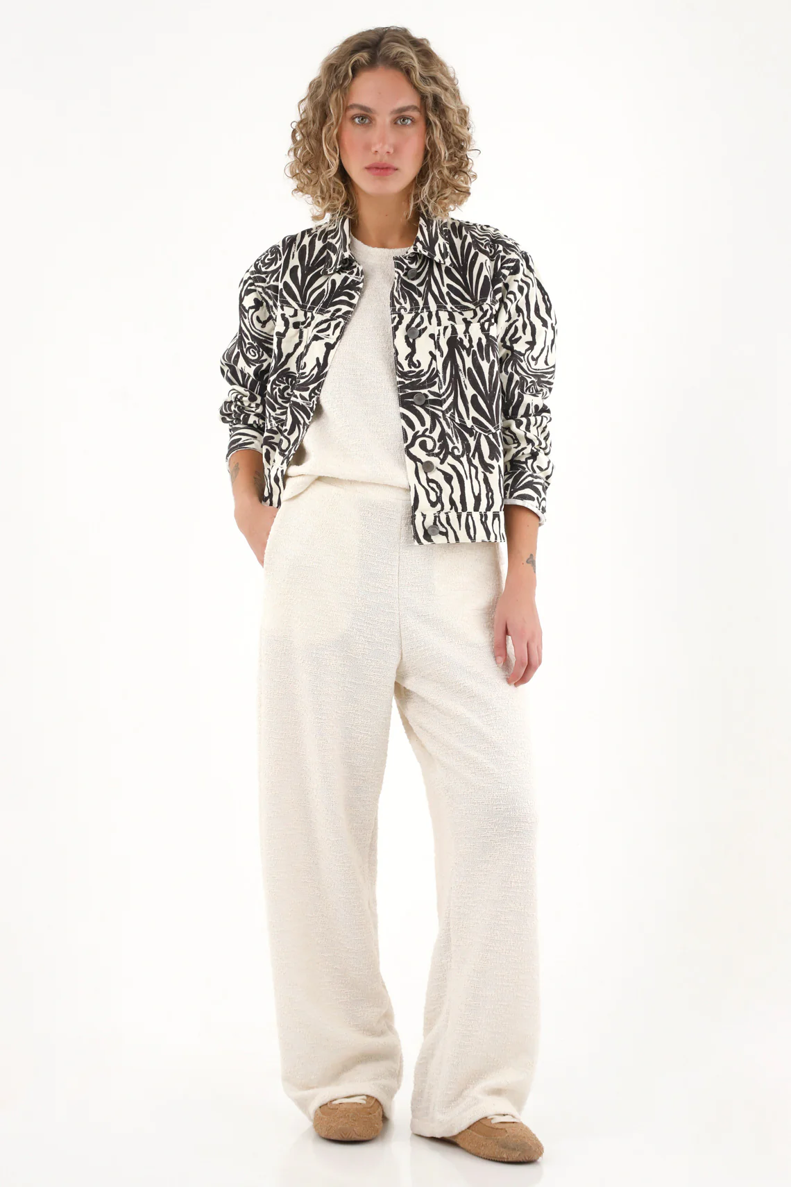 Women's Straight Leg Cream Pants