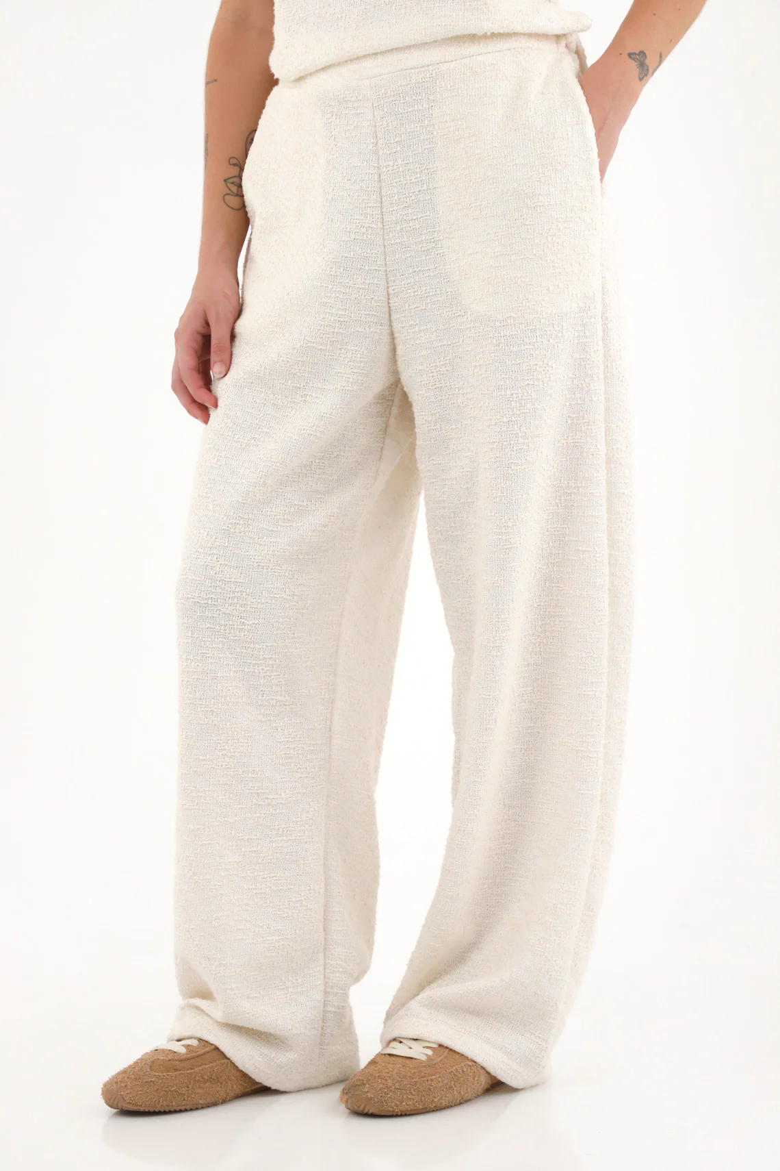 Women's Straight Leg Cream Pants - Image 2