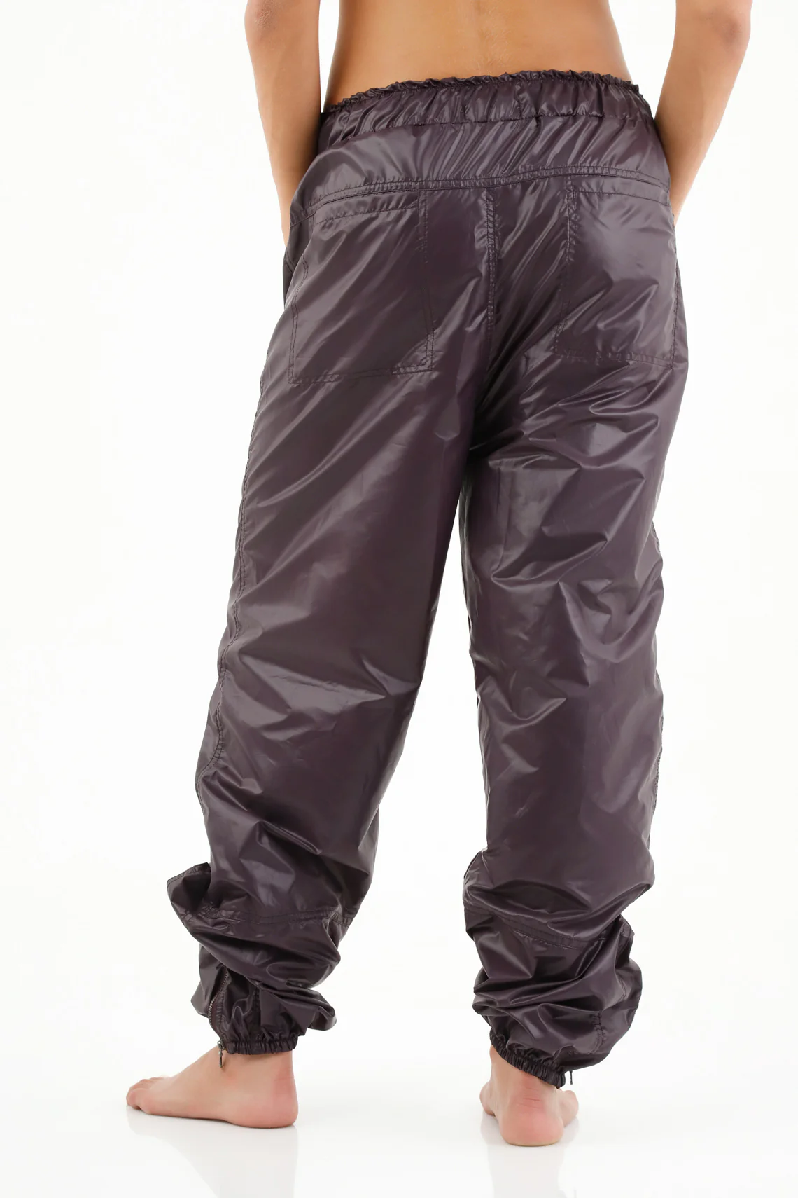 Women's Purple Elastic Waist Pants - Image 4