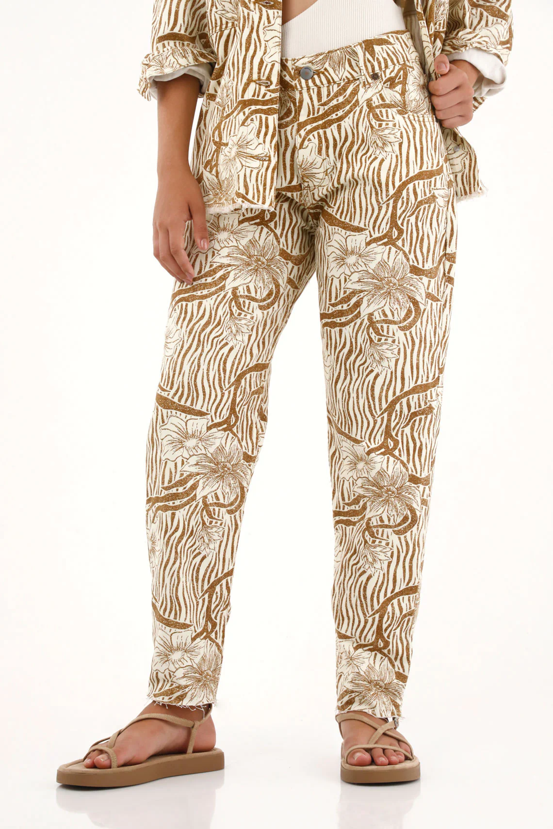 Women's Floral Print Mom Jeans