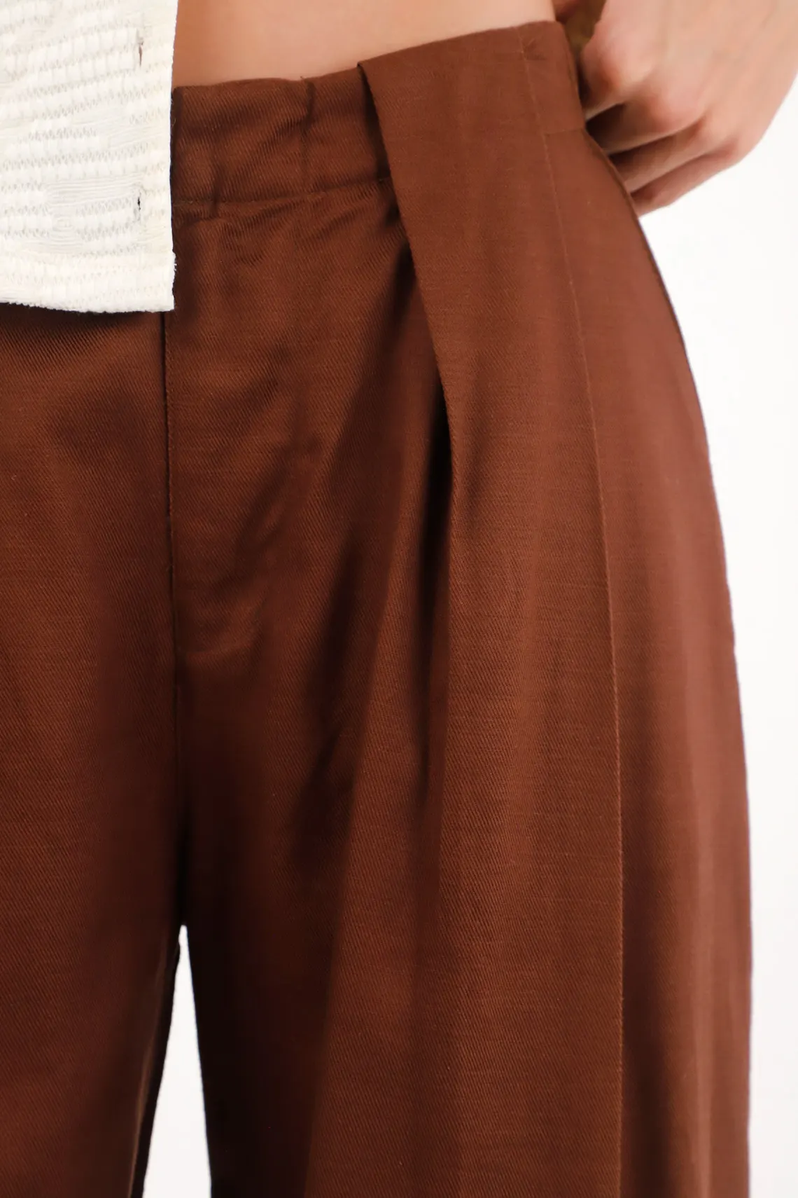 Brown Harem Pants for Women - Image 3