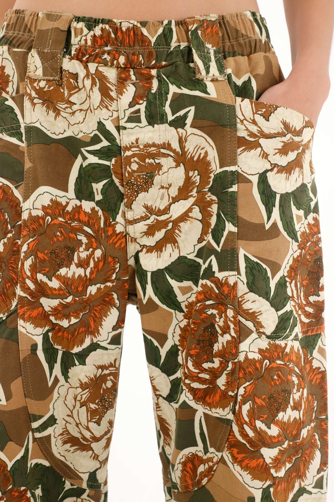 Women's Oversized Printed Denim Pants - Image 3