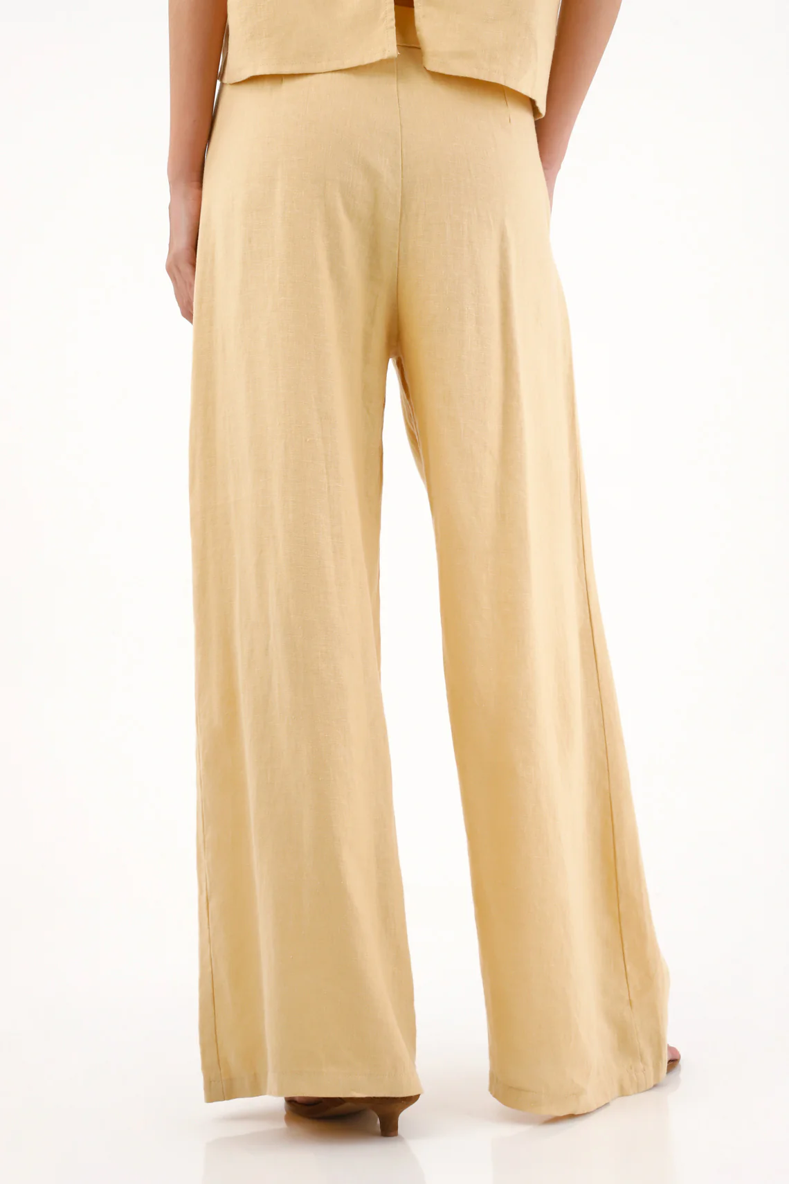 Women's High-Waisted Brown Wide Leg Pants - Image 4